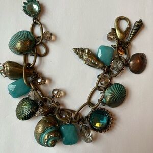 Traci Lynn Nautical Shells Charm Bracelet